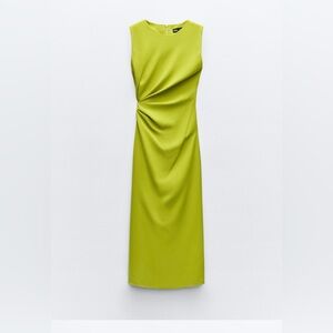 Ruched midi Zara dress